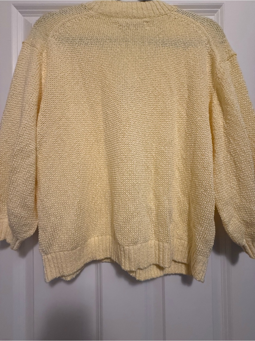 NWT LOFT Lemon Yellow Button-Front V-Neck Cardigan - Picture 5 of 6